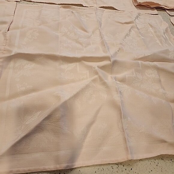 Vintage Cloth Napkins Pink Set Of 10 18" - Picture 2 of 4